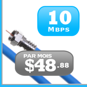 forfait Internet illimiteé par câble 10 Mbit/s