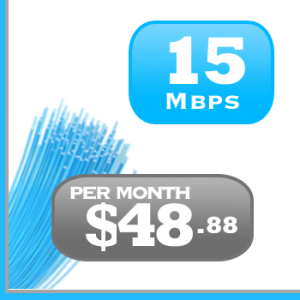 15Mbps DSL Internet plan for Ontario and Quebec.