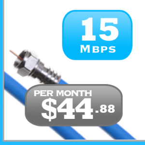 15Mbps unlimited Internet plan over cable service