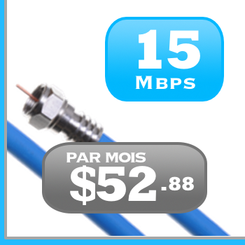 forfait Internet illimiteé par câble 15 Mbit/s