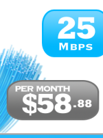 25Mbps DSL Internet plan for Ottawa, Montreal, Toronto.