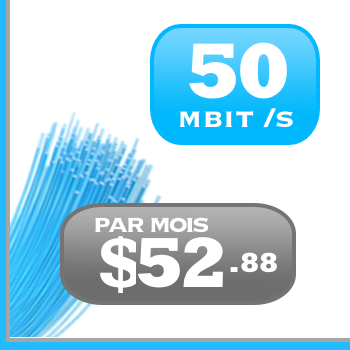forfait 50Mbit /s Internet DSL haute vitesse DSL ADSL VDSL illimité pour le Quebec